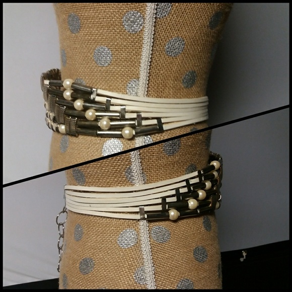 Unique 80's True Vintage Pearl Belt - Picture 5 of 6
